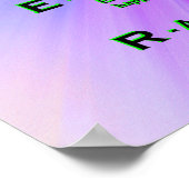 CENTER jezelf! Heldere kleuren Poster (Hoek)