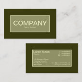 Center Label II - Khaki met Murky Green 333300 (Voorkant / Achterkant)