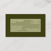 Center Label II - Khaki met Murky Green 333300 (Achterkant)