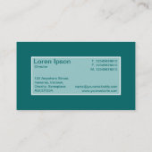 Center Label II - Licht blauw groen met Blauwgroen (Achterkant)