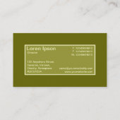 Center Label II - Olijfgroen met 66600 (Achterkant)