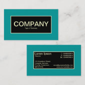 Center Label II - zwart met Blauwgroen en crème (Voorkant / Achterkant)