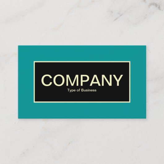 Center Label II - zwart met Blauwgroen en crème (Voorkant)