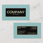 Center Label II - Zwart met Ocean Green en crème (Voorkant / Achterkant)