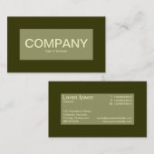 Center Label - Khaki met Murky Green 333300 (Voorkant / Achterkant)