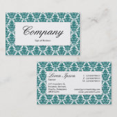 Center Label - Moss Green Damask (Voorkant / Achterkant)