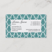 Center Label - Moss Green Damask (Achterkant)