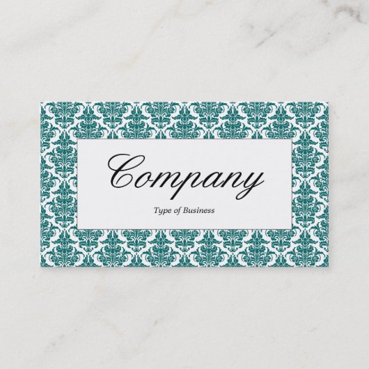 Center Label - Moss Green Damask (Voorkant)