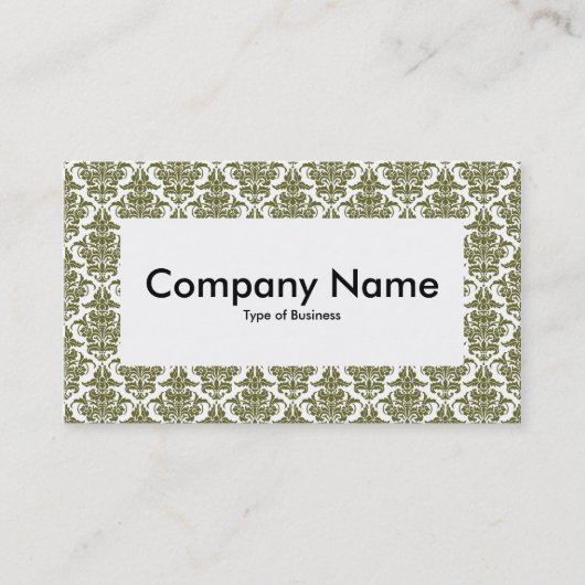 Center Label v4 - Deep Olive Damask (Voorkant)