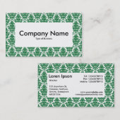 Center Label v4 - Forest Green Damask (Voorkant / Achterkant)