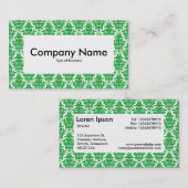 Center Label v4 - Grass Green Damask (Voorkant / Achterkant)