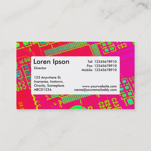 Center Label v4 - kleurrijke Abstracte circuits (Achterkant)