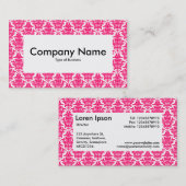 Center Label v4 - Neon Red Damask (Voorkant / Achterkant)