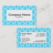 Center Label v4 - Sky Blue Damask (Voorkant / Achterkant)