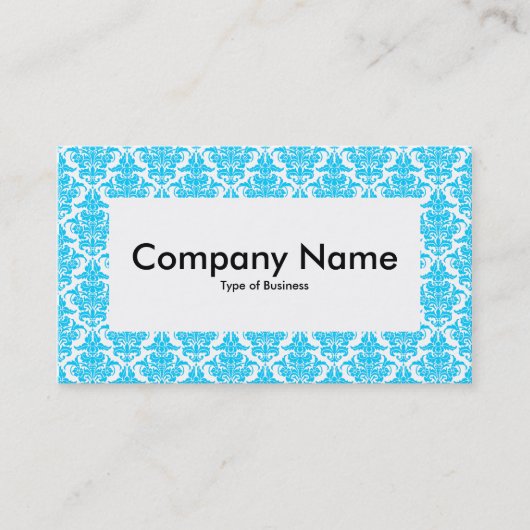 Center Label v4 - Sky Blue Damask (Voorkant)