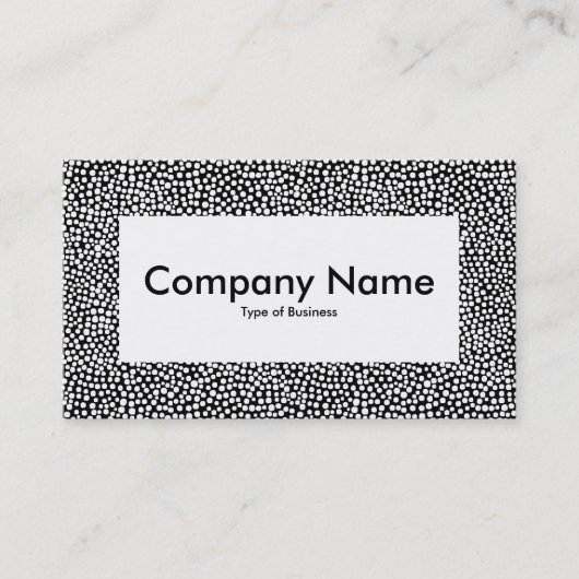 Center Label v4 - Willekeurige spots - Wit op zwar (Voorkant)