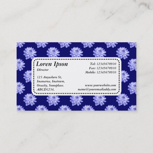 Center Label v5 - Chrysanthemum Pattern Dp Navy Bl (Achterkant)