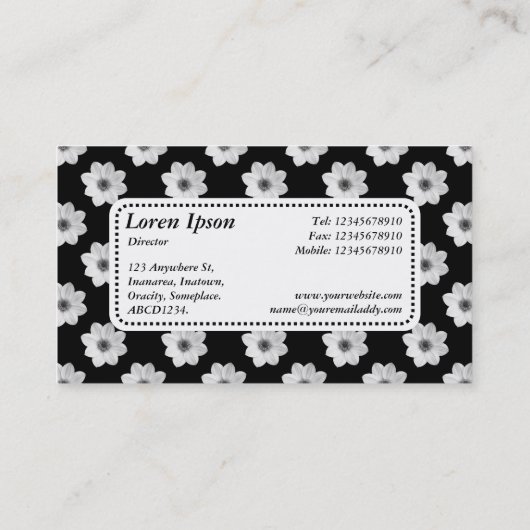 Center Label v5 - Dahlia Patroon B&W (Achterkant)