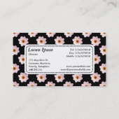 Center Label v5 - Dahlia Pattern op Black (Achterkant)