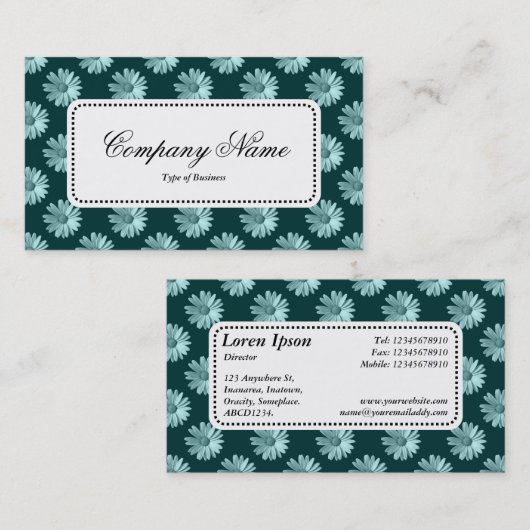 Center Label v5 - Daisies - Donkergroen (Voorkant / Achterkant)