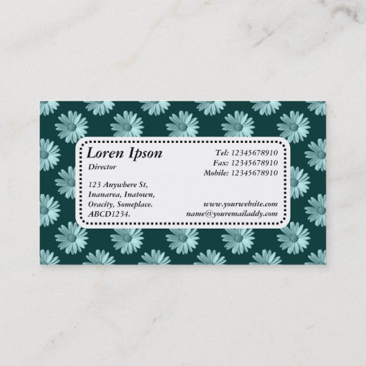 Center Label v5 - Daisies - Donkergroen (Achterkant)