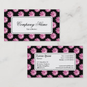 Center Label v5 - Daisies - Roze op zwart (Voorkant / Achterkant)