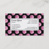 Center Label v5 - Daisies - Roze op zwart (Achterkant)