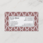 Center Label v5 - Donkere bruine Damask (Achterkant)