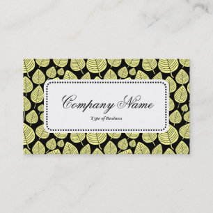 Center Label v5 - Leaf Pattern 02 - Chalk Yellow