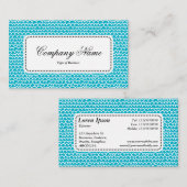 Center Label v5 - Wavy - White op Aqua Blue (Voorkant / Achterkant)