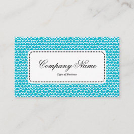 Center Label v5 - Wavy - White op Aqua Blue