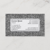 Center Label v5 - Willekeurige spots - Wit op zwar (Achterkant)