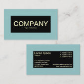 Center Label - zwart met Ocean Green en crème (Voorkant / Achterkant)