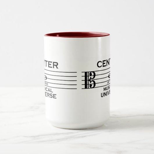 Center of the Musical Universe Alto Clef 15oz Mok (Midden)