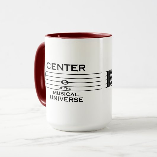Center of the Musical Universe Alto Clef 15oz Mok (Voorkant links)