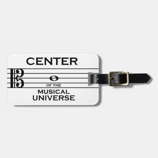 Center of the Musical Universe Alto Clef Design Bagagelabel (Voorkant horizontaal)
