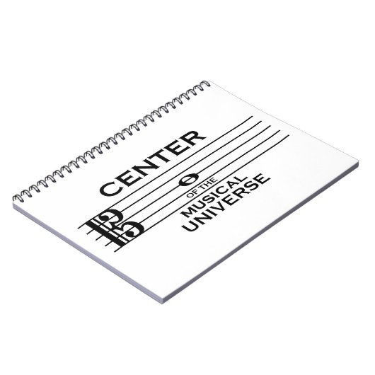 Center of the Musical Universe Alto Clef Design Notitieboek (Linkerzijde)