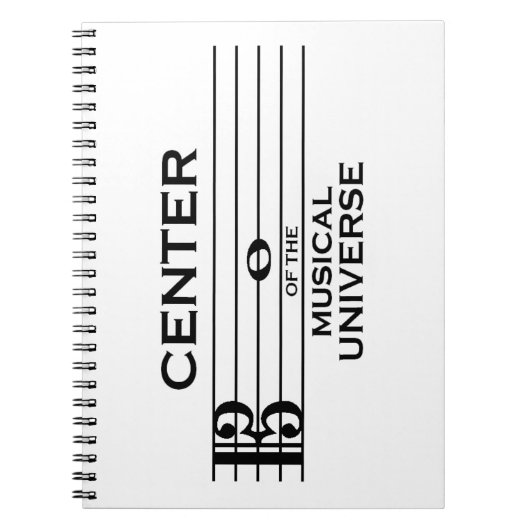 Center of the Musical Universe Alto Clef Design Notitieboek (Voorkant)