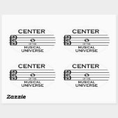 Center of the Musical Universe Alto Clef Design Ovale Sticker (Vel)