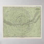 Center of the Southern Sky map Poster (Voorkant)