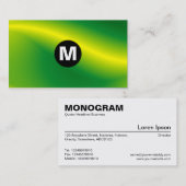 Center Spot Monogram - Groene Golf Visitekaartje (Voorkant / Achterkant)