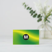 Center Spot Monogram - Groene Golf Visitekaartje (Staand voorkant)