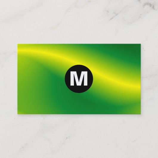 Center Spot Monogram - Groene Golf Visitekaartje (Voorkant)