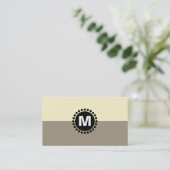 Center Spot Monogram v2 - 2Tone Lt Brown en Cream Visitekaartje (Staand voorkant)