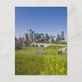 Center St Bridge en Downtown Calgary, Alberta, 2 Briefkaart (Voorkant)