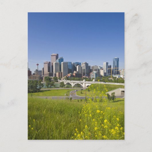 Center St Bridge en Downtown Calgary, Alberta, 2 Briefkaart (Voorkant)