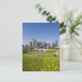 Center St Bridge en Downtown Calgary, Alberta, 2 Briefkaart (Staand voorkant)