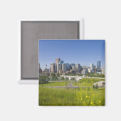 Center St Bridge en Downtown Calgary, Alberta, 2 Magneet (Voorkant / Achterkant)