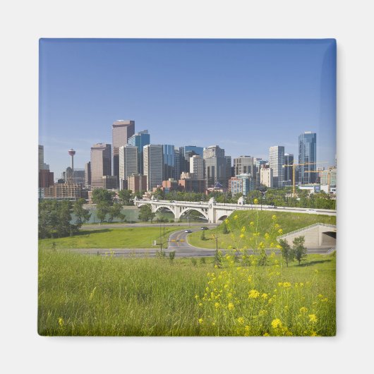 Center St Bridge en Downtown Calgary, Alberta, 2 Magneet (Voorkant)