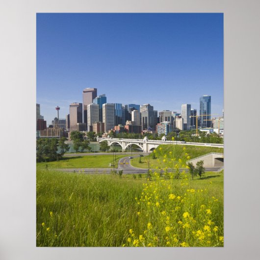 Center St Bridge en Downtown Calgary, Alberta, 2 Poster (Voorkant)